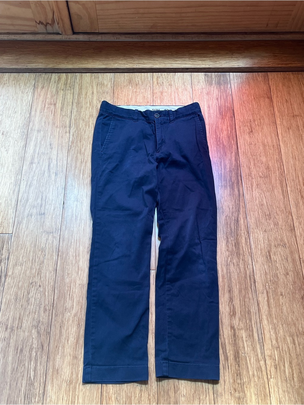 J. Crew Navy Straight-Leg Chino Pants